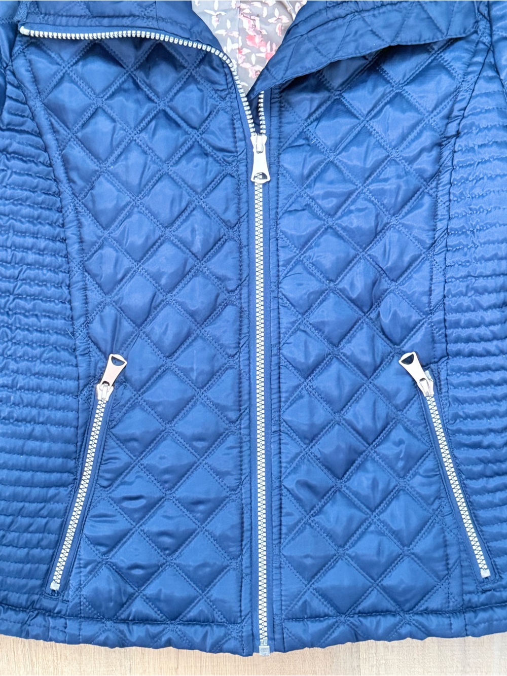 Marc New York by Andrew Marc Quilted Navy Lightweight Puffer Full Zip Jacket - Picture 3 of 12